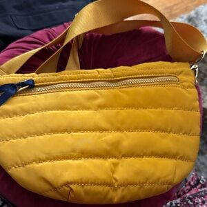 Sunny Yellow Quilted Crossbody Bag